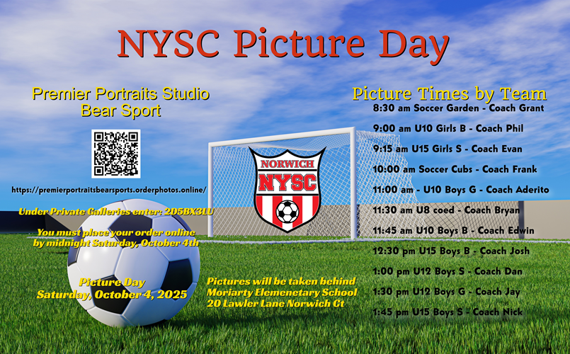 NYSC Picture Day, Saturday, October 4, 2025